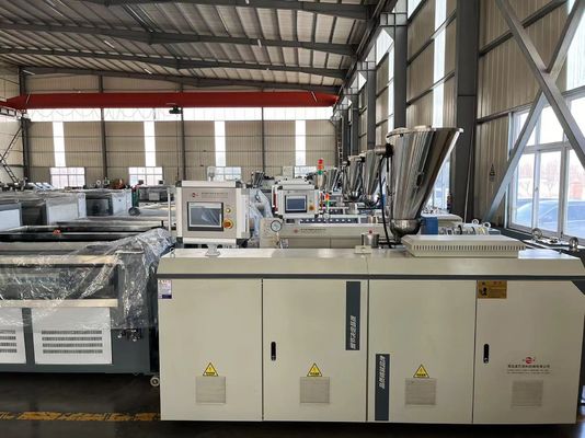 Conical Twin Screw Extruder PVC Plastic Extruder Machinery 100kg/H-350kg/H