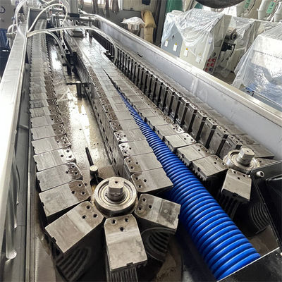 50-160mm HDPE Double Wall Corrugated Drain Pipe Machine Low Density Lightweight