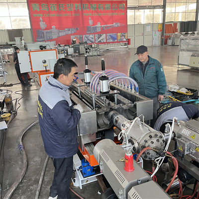 Low Noise Plastic Corrugated Pipe Machine 55KW DWC Pipe Manufacturing Machine
