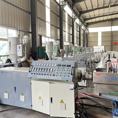 Powerful 110kw Motor Power Pipe Extrusion Machine for 380V/50Hz Power Supply and 300-600kg/h Capacity