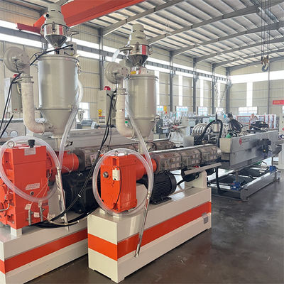 HDPE PP Corrugated Drain Line , Single Screw Plastic Extruder Machine
