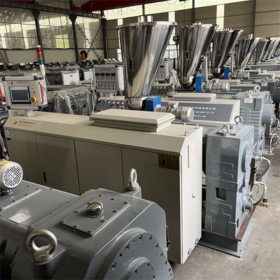 High Efficiency Plastic Pipe Extrusion Machine Dual Screw Extruder