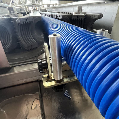 pvc 16-50mm Diameter Single Wall Corrugated Pipe Machine With Omron Instrument Control And PLC Control System