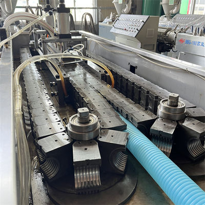 pe 1000 Meters Per Hour Single Wall Corrugated Pipe Extrusion Line For Industrial