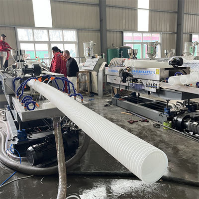 Pipe Speed 5-6mmin Double Wall Corrugated Pipe Machine Single Screw Extruder 120-200kgh Automated Pipe Production System