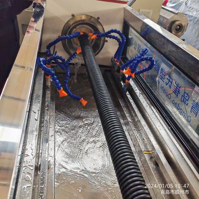 Water-Cooled Spiral Pipe Extrusion Line With Motor Power 37-55kw Cooling Way Water And STSG200 Forming Machine